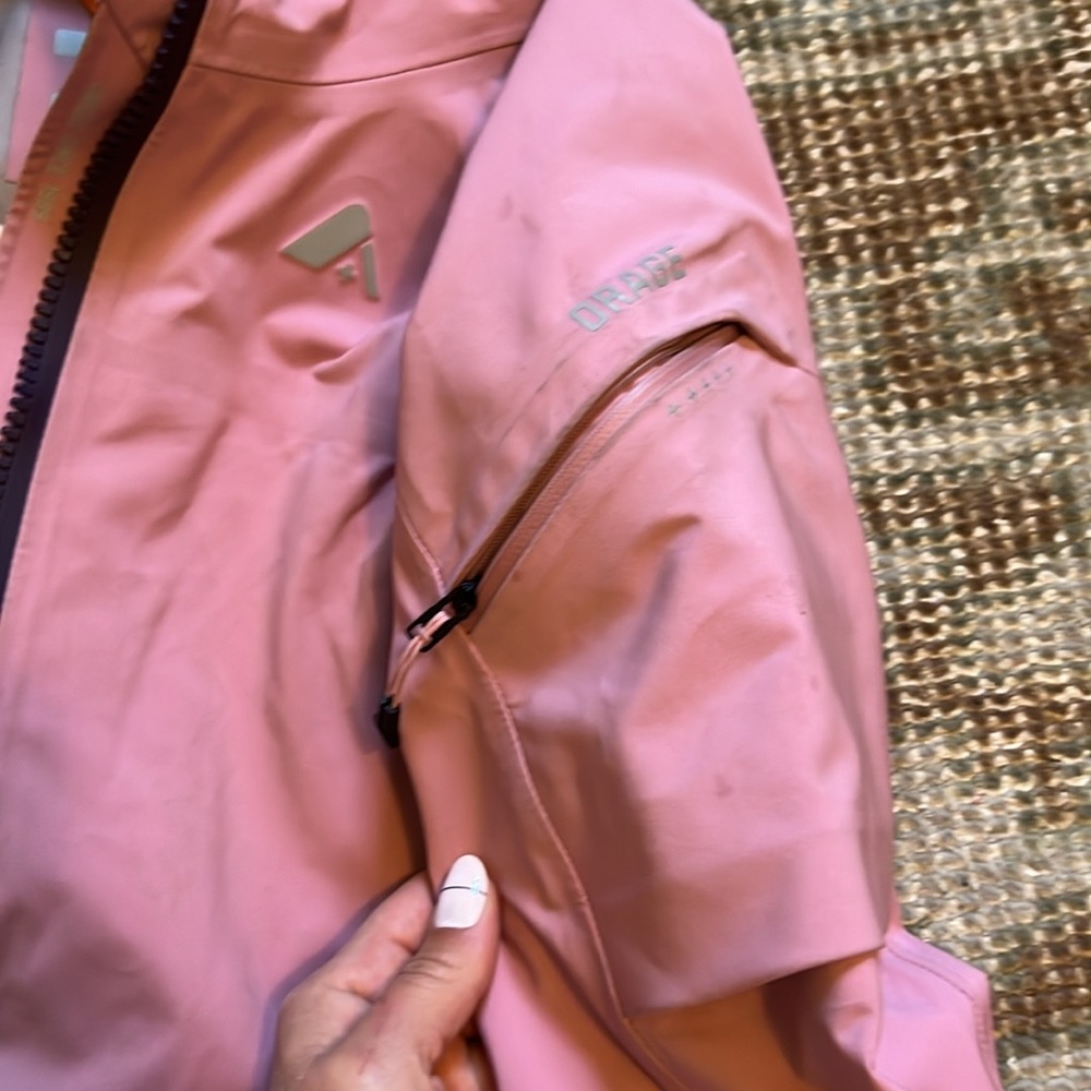 Orage Pink Ski Jacket with Hood - Picture 8 of 8